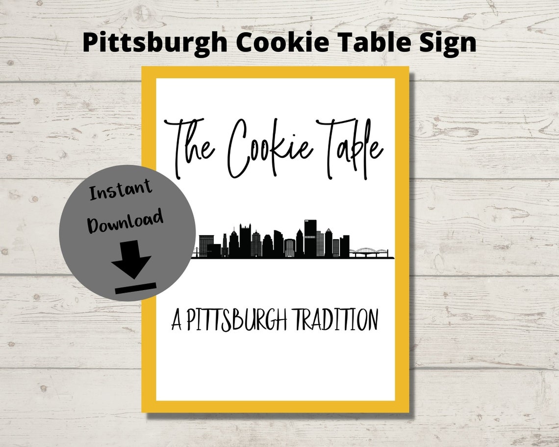 Pittsburgh Cookie Table Sign for Weddings Cookie Table | Etsy
