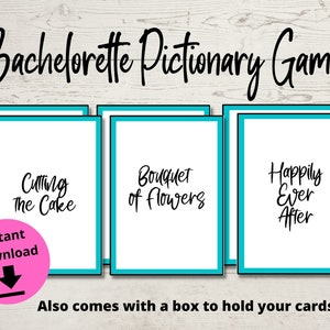 Bachelorette Pictionary Game - Bridal Pictionary, Bachelorette Party Game