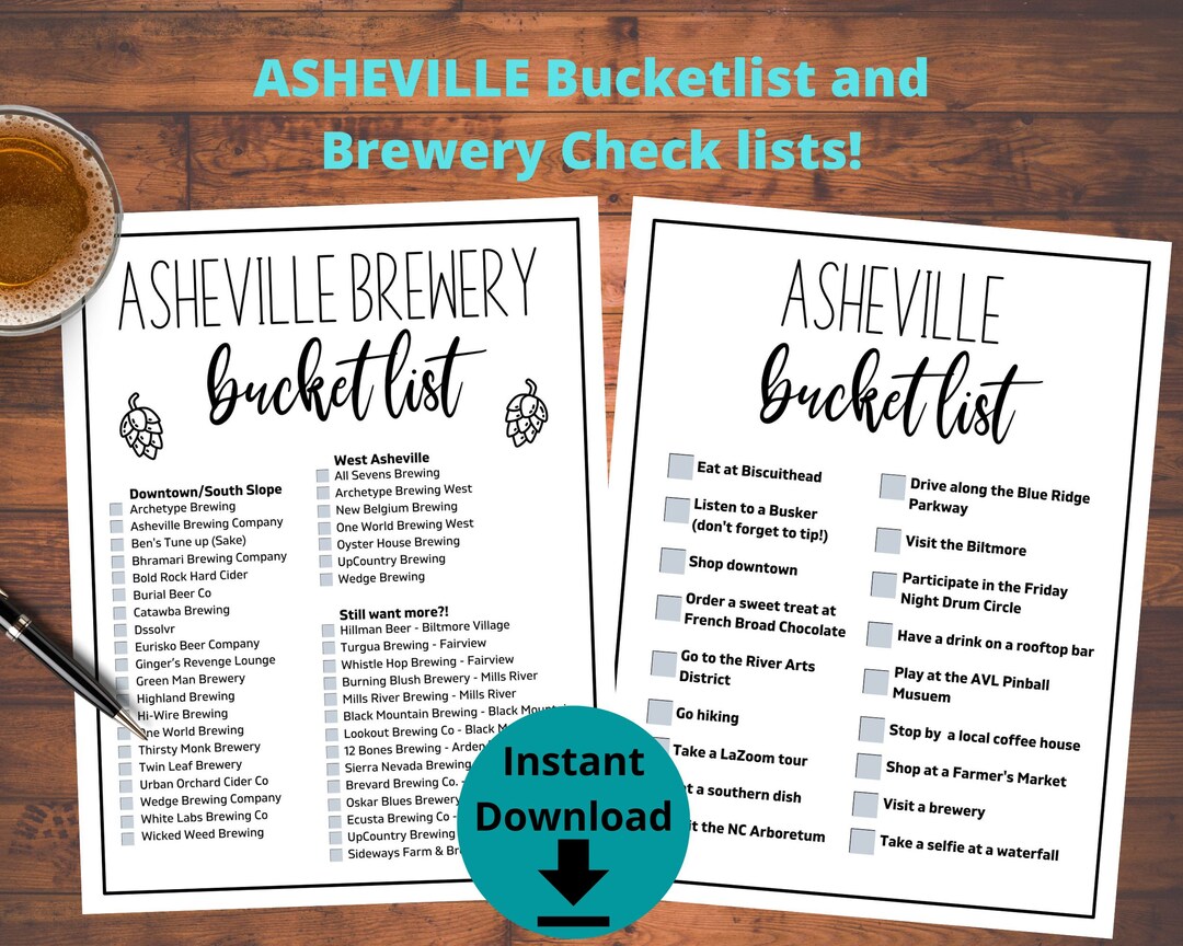 Asheville Bucketlist Asheville Brewery List, AVL Brewery Checklist, Asheville Travel, Things to ...