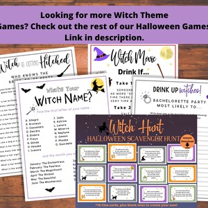 Witch Bachelorette Party Who Knows The Bride Best Game - This Witch is Getting Hitched, Halloween Hen Party Games, Fall Autumn Bach image 7
