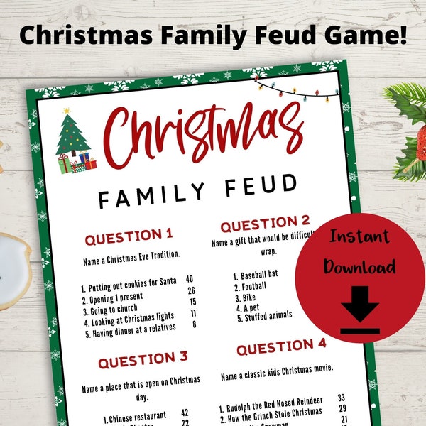 Christmas Family Feud - Etsy