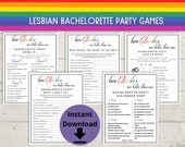 Lesbian Bachelorette Party Game Bundle - Team Brides Bachelorette Games, Lesbian Wedding, Brides to Be Printable games