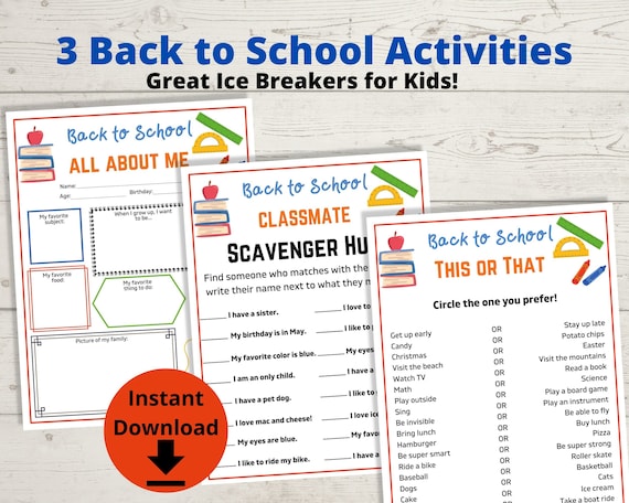 First Day of School Printable Back to School Activities 1st - Etsy