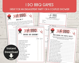 Ich mache BBQ Verlobungsparty Spiele - Verlobungsparty Bundle, Paare Dusche druckbare Spiele, Wir Grillen