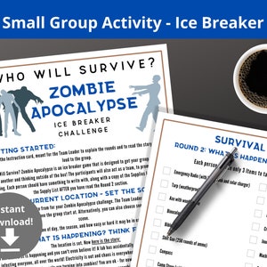 Team Building Game - Zombie Apocalypse Ice Breaker, Office Ice Breaker Activity, Team Building Activity, Office Party Game, Small Group Game