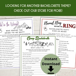 Last Trail Before the Veil Bachelorette Party Game Bundle - Camp Bachelorette Games, Hiking Bachelorette Printable image 7