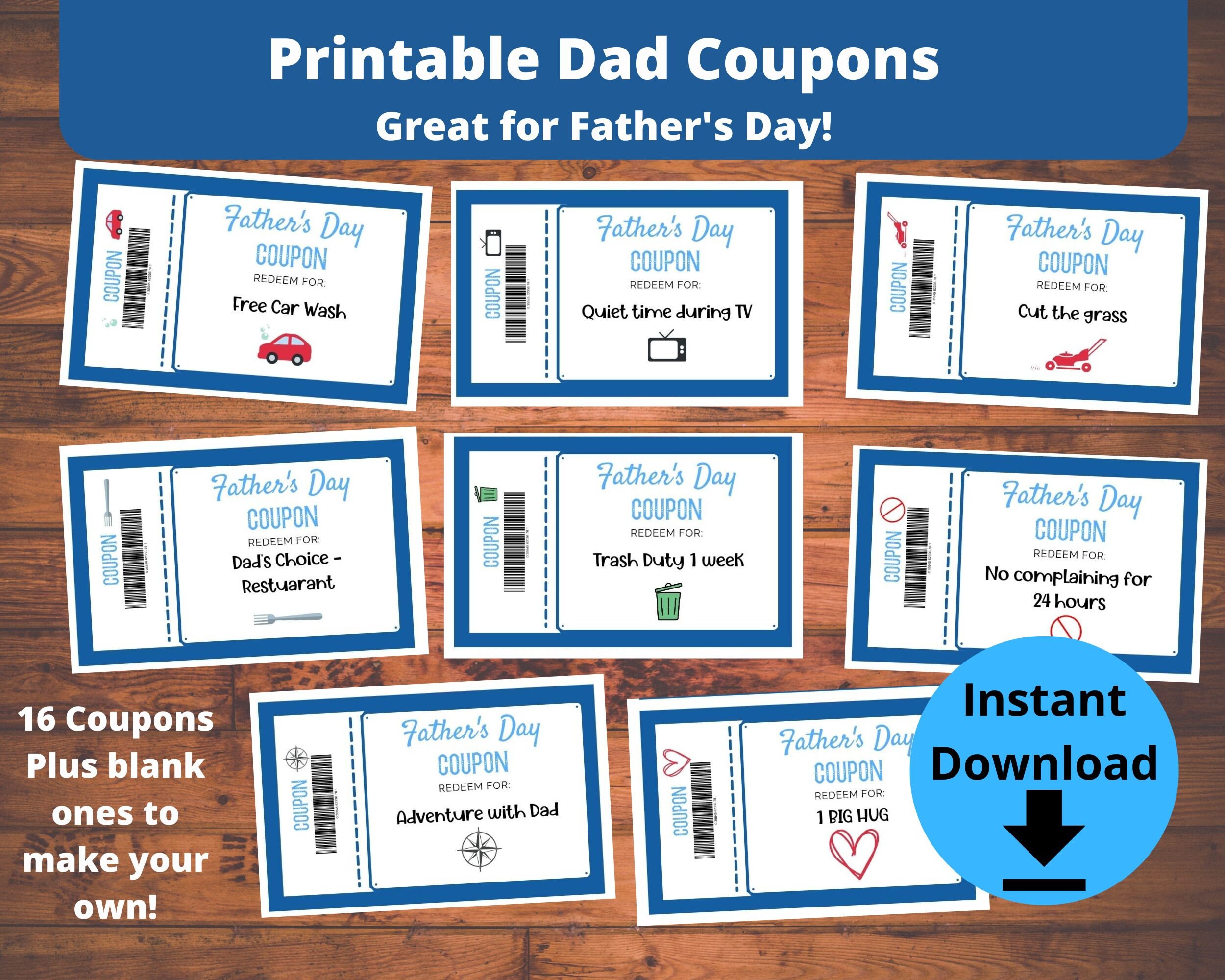 Dad Coupons Etsy