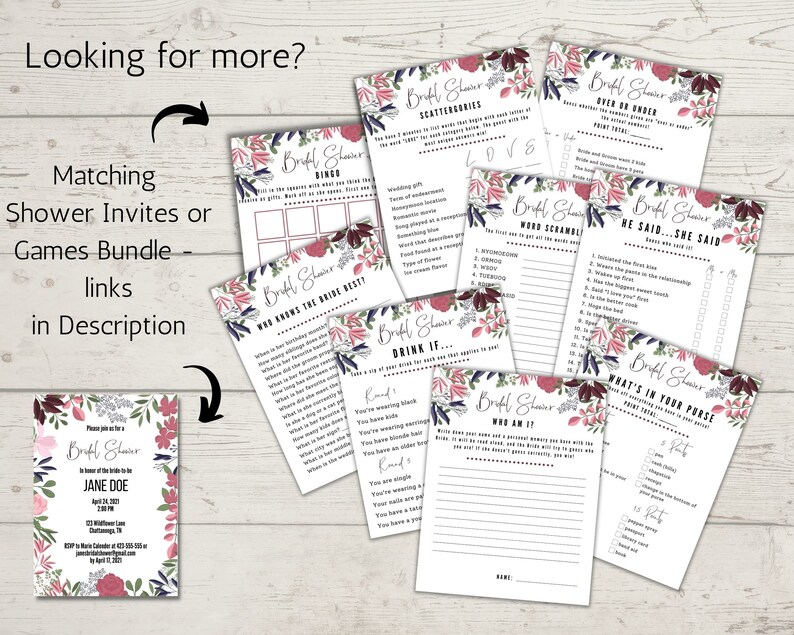 Virtual Bridal Shower Scattergories Game Wedding Shower Etsy
