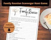 Family Reunion Scavenger Hunt Game - Printable Family Reunion Game, Find the Guest Game