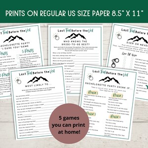 Last Trail Before the Veil Bachelorette Party Game Bundle - Camp Bachelorette Games, Hiking Bachelorette Printable image 3