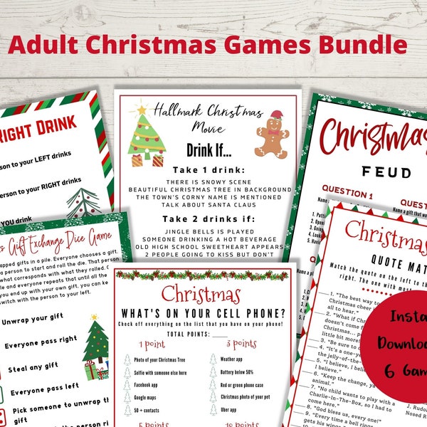 Christmas Party Games Adult - Etsy