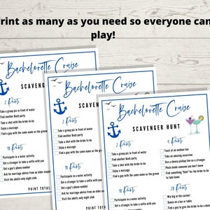 Bachelorette Cruise Scavenger Hunt - Cruise Bachelorette Party, Bachelorette Party Game, Cruise Bar Crawl Game image 5