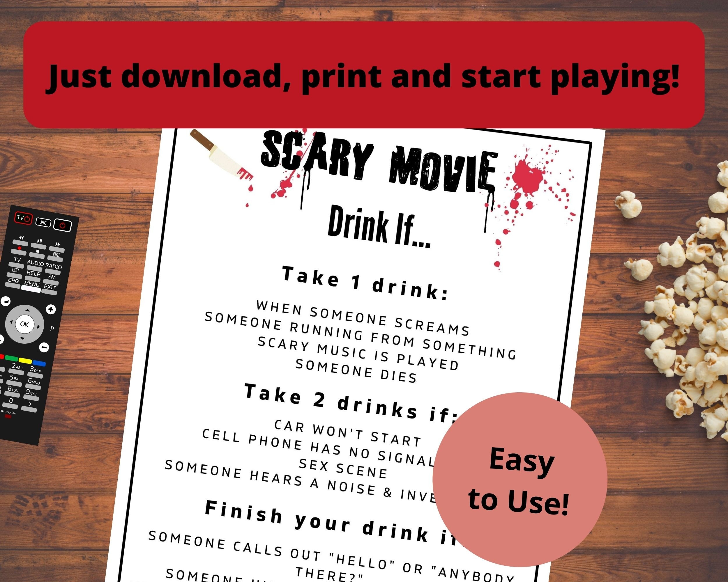 38 Horror Movie Drinking Games - Drink When