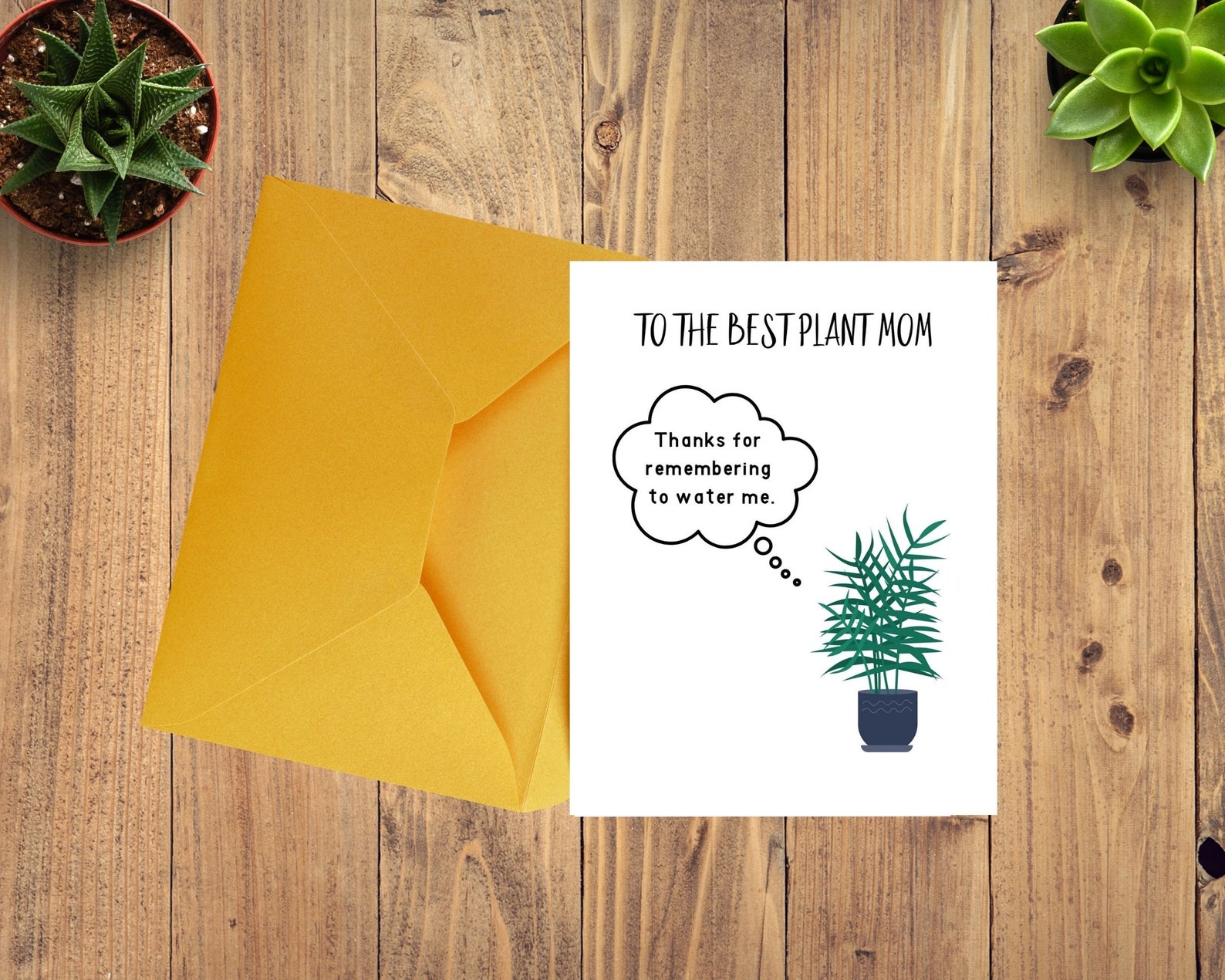 Plant Mother's Day Card Best Plant Mom Printable Card Etsy