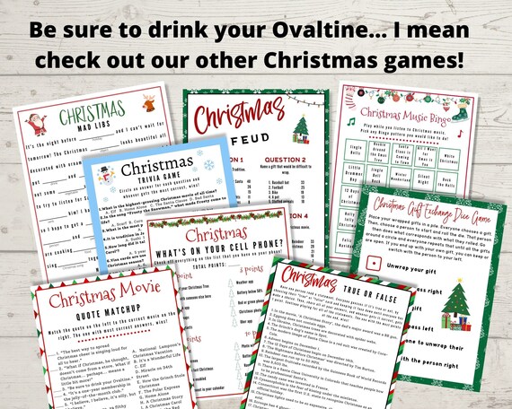 Christmas Movie Drinking Game Hallmark Holiday Movie Drink - Etsy