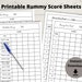 Rummy Score Sheets Frustration Rummy Score Cards, Gin Rummy Scoring