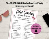 Palm Springs Bachelorette Party Scavenger Hunt Game - Printable Desert Bachelorette Game