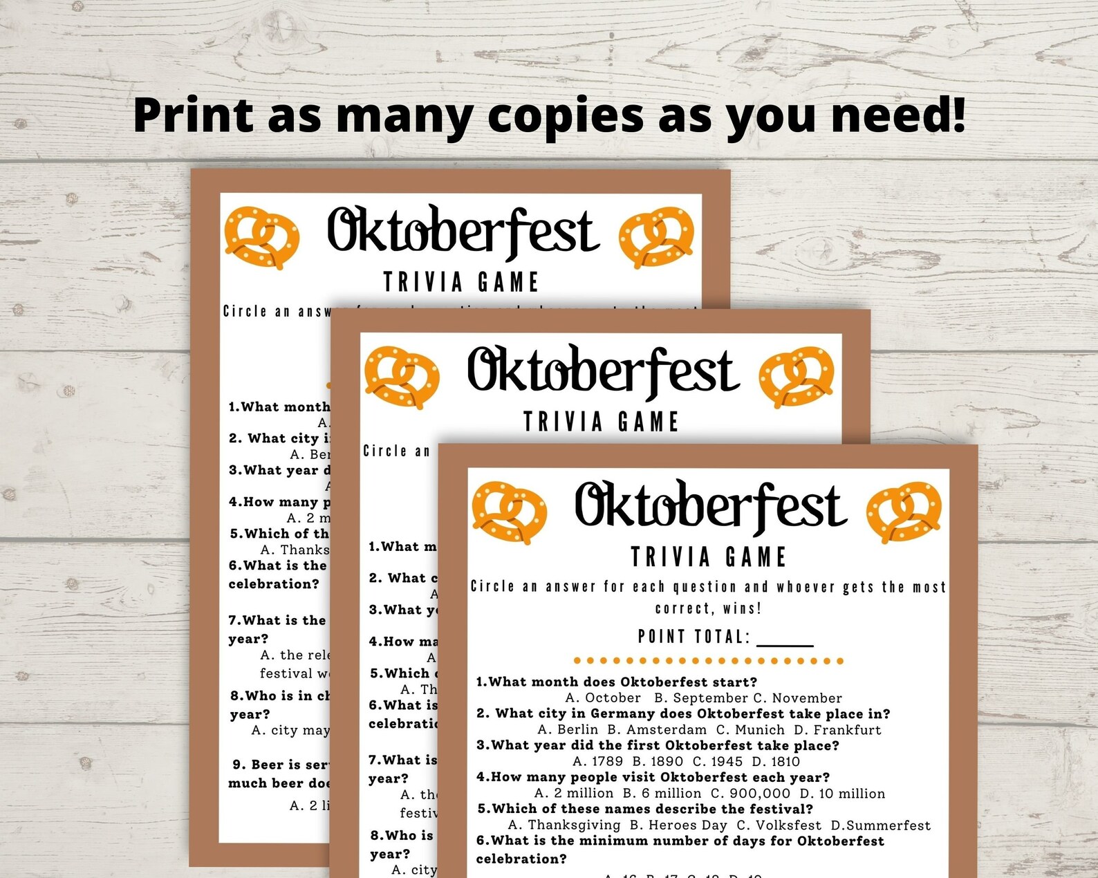Oktoberfest Trivia Party Game Octoberfest Game Printable Etsy Belgi 