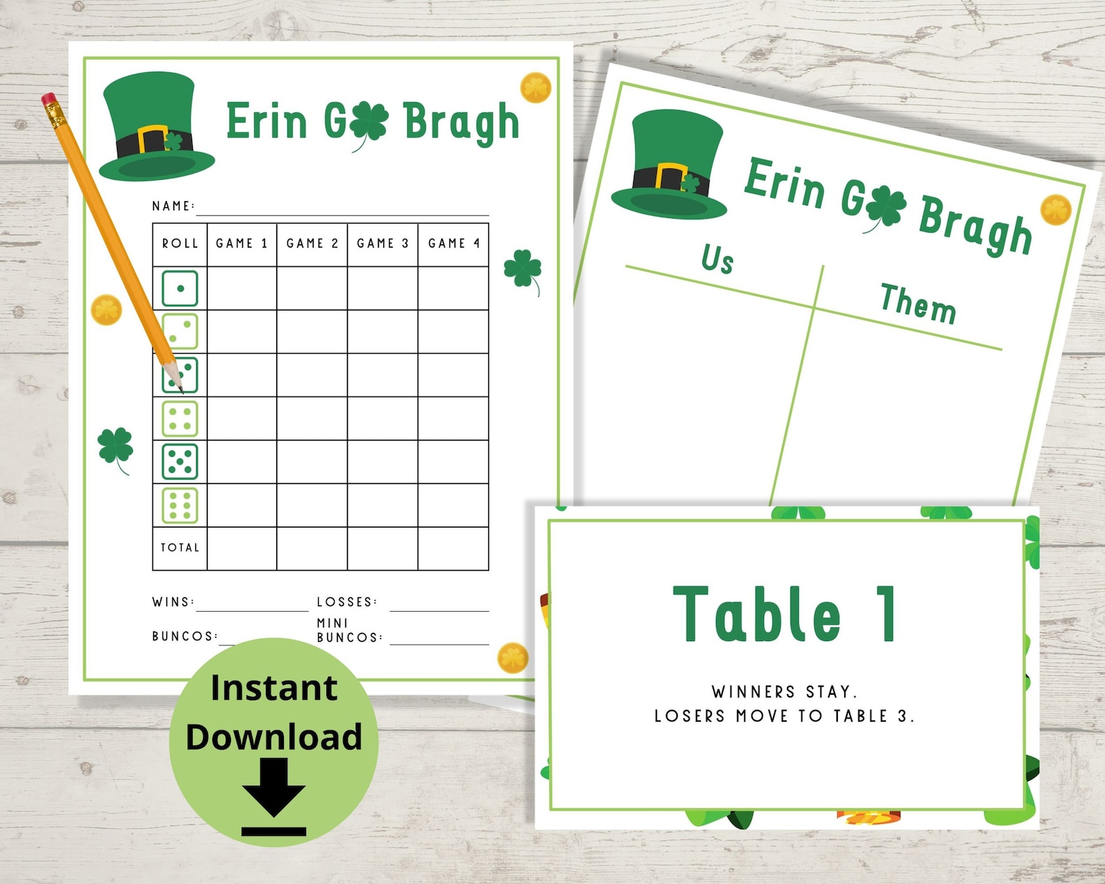 st patricks day bunco event description