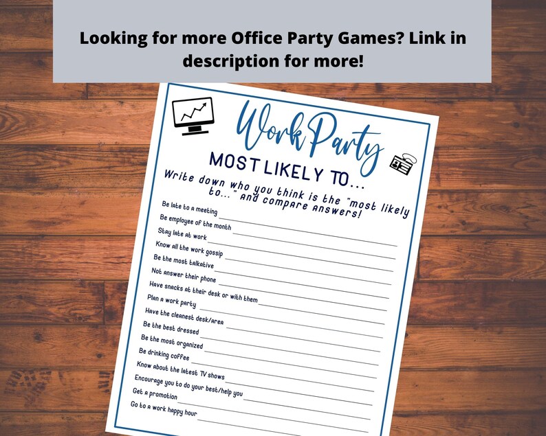 Work Scavenger Hunt Office Party Printable Team Building - Etsy