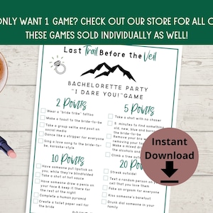 Last Trail Before the Veil Bachelorette Party Game Bundle - Camp Bachelorette Games, Hiking Bachelorette Printable image 6