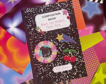 Y2K Scrapbooking/Junk Journaling Paper Pack, 25 Blatt, 6”x9”, gemustertes Kraftpapier, Planerpapier