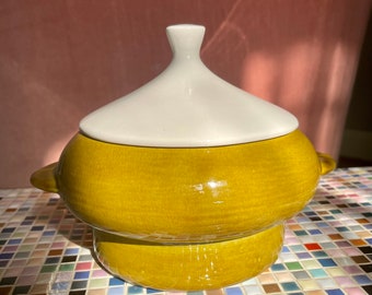 Olivgrün und weiß bedeckt Servierschale Glas