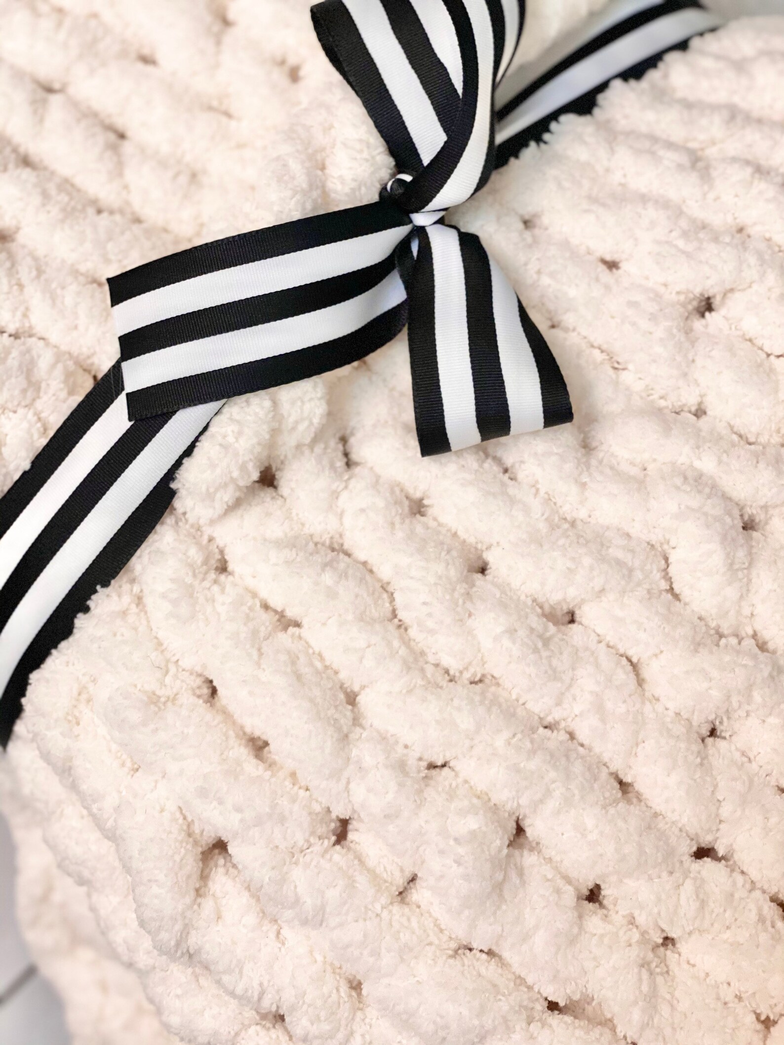 SNOOZE Chunky Knit Blanket 40x40 102cm x 102cm Etsy
