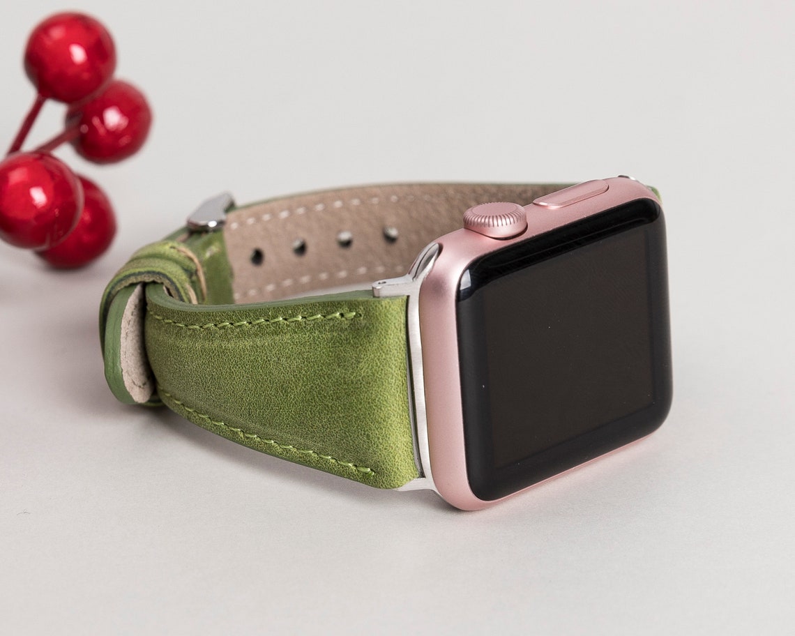 CuteGreen Leather Apple Watch Band 38mm 40mm 42mm 44mm women Etsy