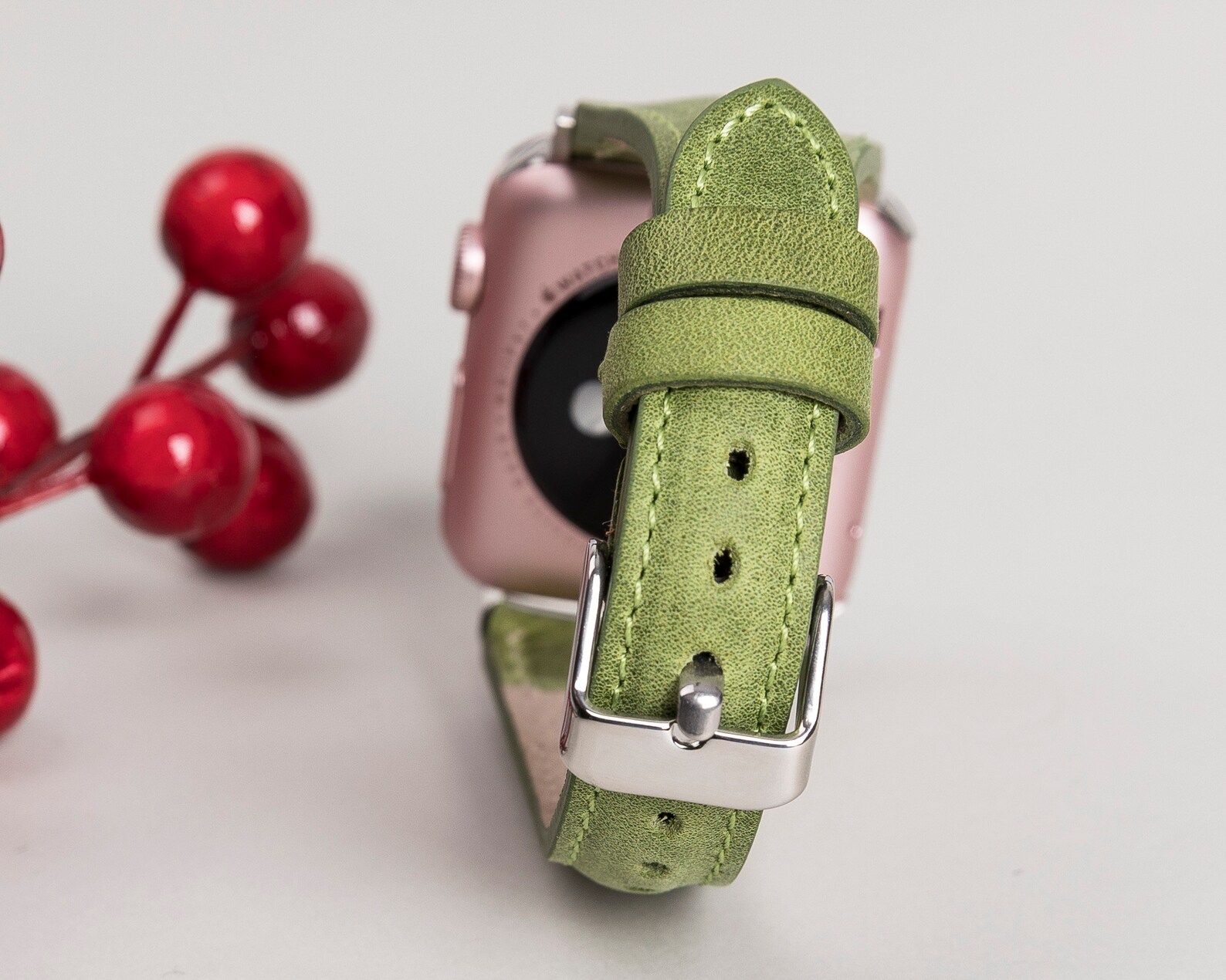CuteGreen Leather Apple Watch Band 38mm 40mm 42mm 44mm women Etsy