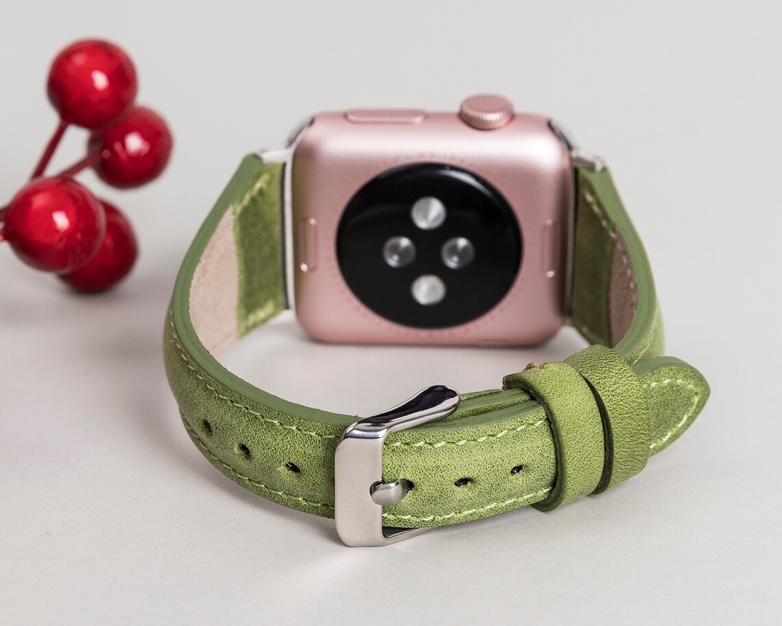 CuteGreen Leather Apple Watch Band 38mm 40mm 42mm 44mm women Etsy