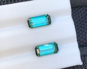 Blue-Green Tourmaline Pair