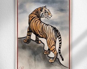 picture Traditional Japanese Tiger Art japanese tiger art etsy