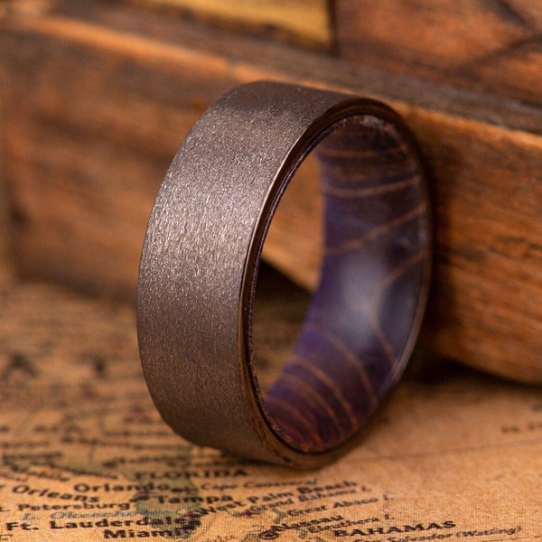 Japanese wedding band for man, Wedding ring ideas, Sakura Wooden band ring, Japanese wedding band man, Unique ring for man, Wedding ring