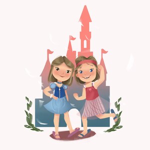 Disney Style / Custom Disney Portrait, Cartoon Style Couple, Disney Family Portrait, Custom Disney Pet Commission, Disney Gifts