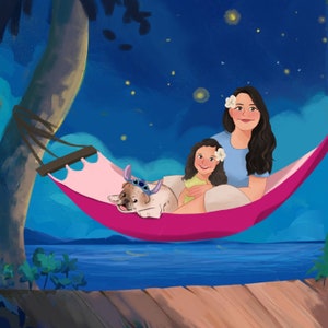 Estilo Disney / Retrato Disney personalizado, Pareja estilo dibujos animados, Retrato familiar de Disney, Comisión personalizada de mascotas de Disney, Regalos de Disney