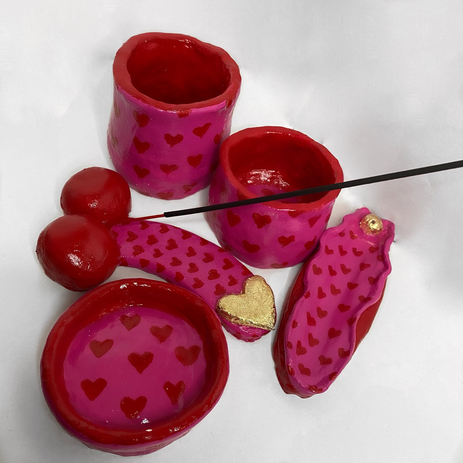 Love Heart Pot Set items in Pots Not Included Etsy