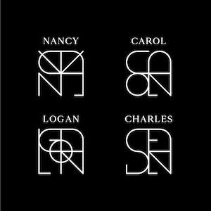Création de logo avec nom personnalisé, Création de logo monogramme personnalisé, Logo minimaliste