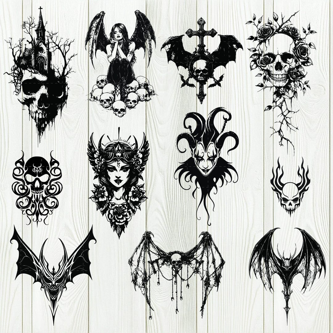 【新品】INK / Gothic Skull Tattoo タトゥー デザイン Free Gothic Skull Tattoo Image | Download at StockCake