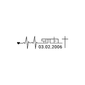 Personalized Minimalist Tattoo Design: Custom Name & Date Art for Meaningful Moments