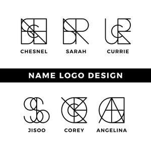 Diseño de tatuaje con nombre y logotipo, logotipo minimalista, monograma SVG personalizado, arte de tatuaje único