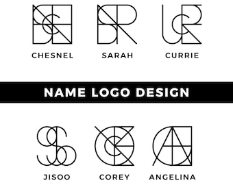 Name Logo Tattoo Design, Minimalist Name Logo, Custom Monogram SVG, Unique Tattoo Art