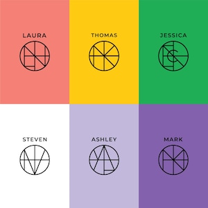 Logotipo de monograma com nome personalizado, logotipo de nome personalizado, design de tatuagem, design de tatuagem exclusivo, arte de monograma