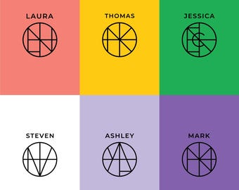 Custom Name Monogram Logo, Custom Name Logo, Tattoo Design, Unique Tattoo Design, Monogram Art