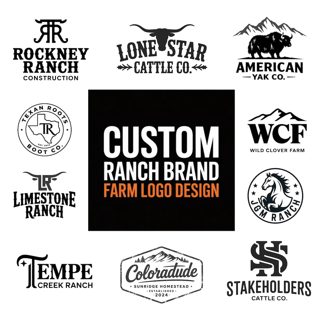 Custom Ranch Logo Design, Farm Logo - Etsy