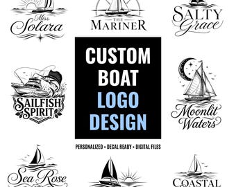 Custom Boat Logo Design, Personalized Nautical Identity (Digital Files)