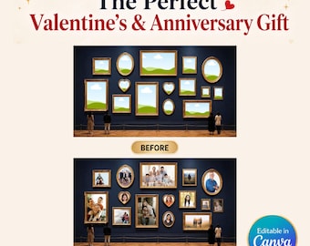 Personalized Couples Museum Poster, Custom Anniversary Photo Gift