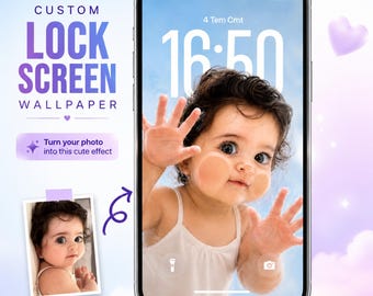 Custom Lock Screen Wallpaper from Photo, Personalized Phone Background