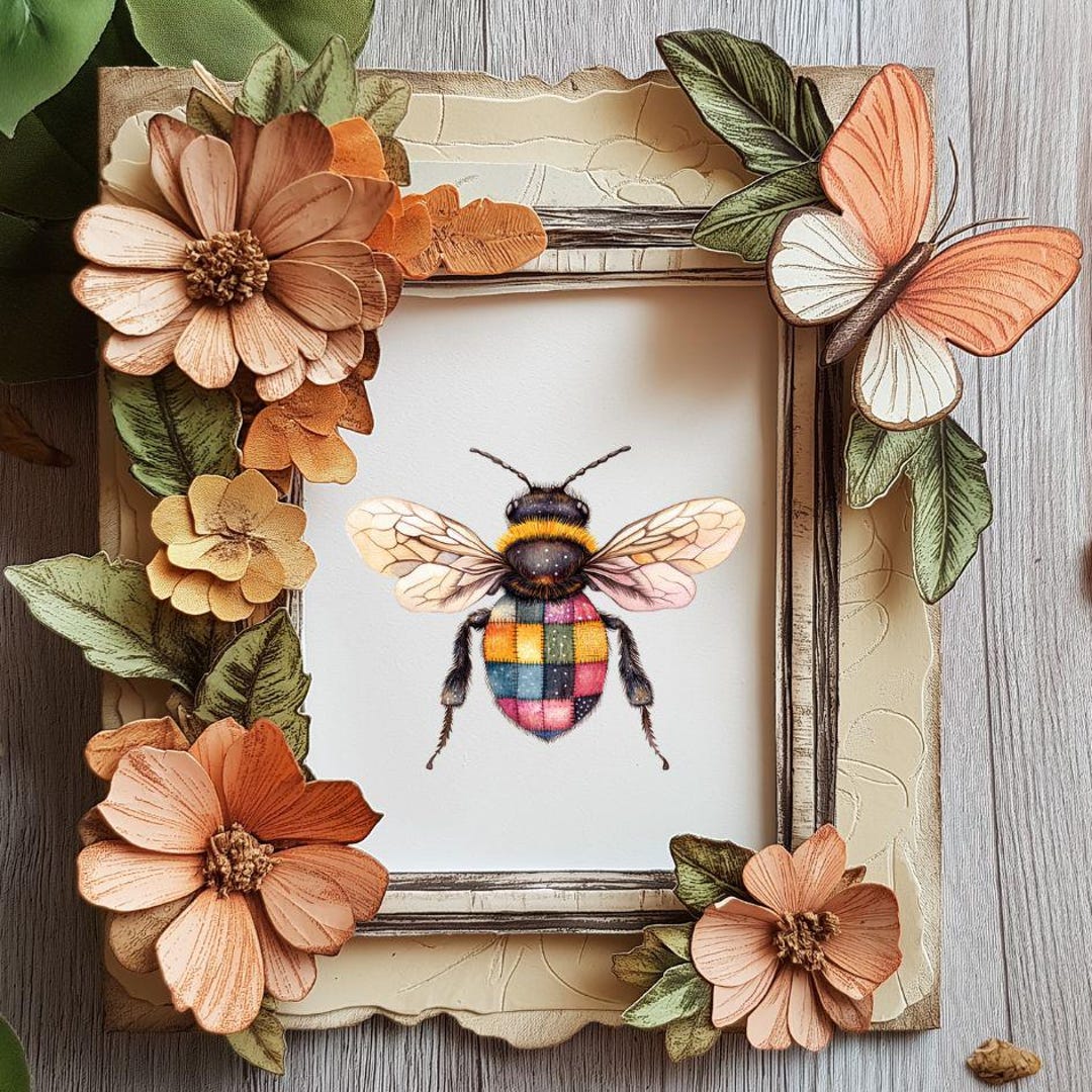 Bug Patchwork 16 Watercolor Patchwork Bugs Clipart Bundle, DIGITAL DOWNLOAD ...