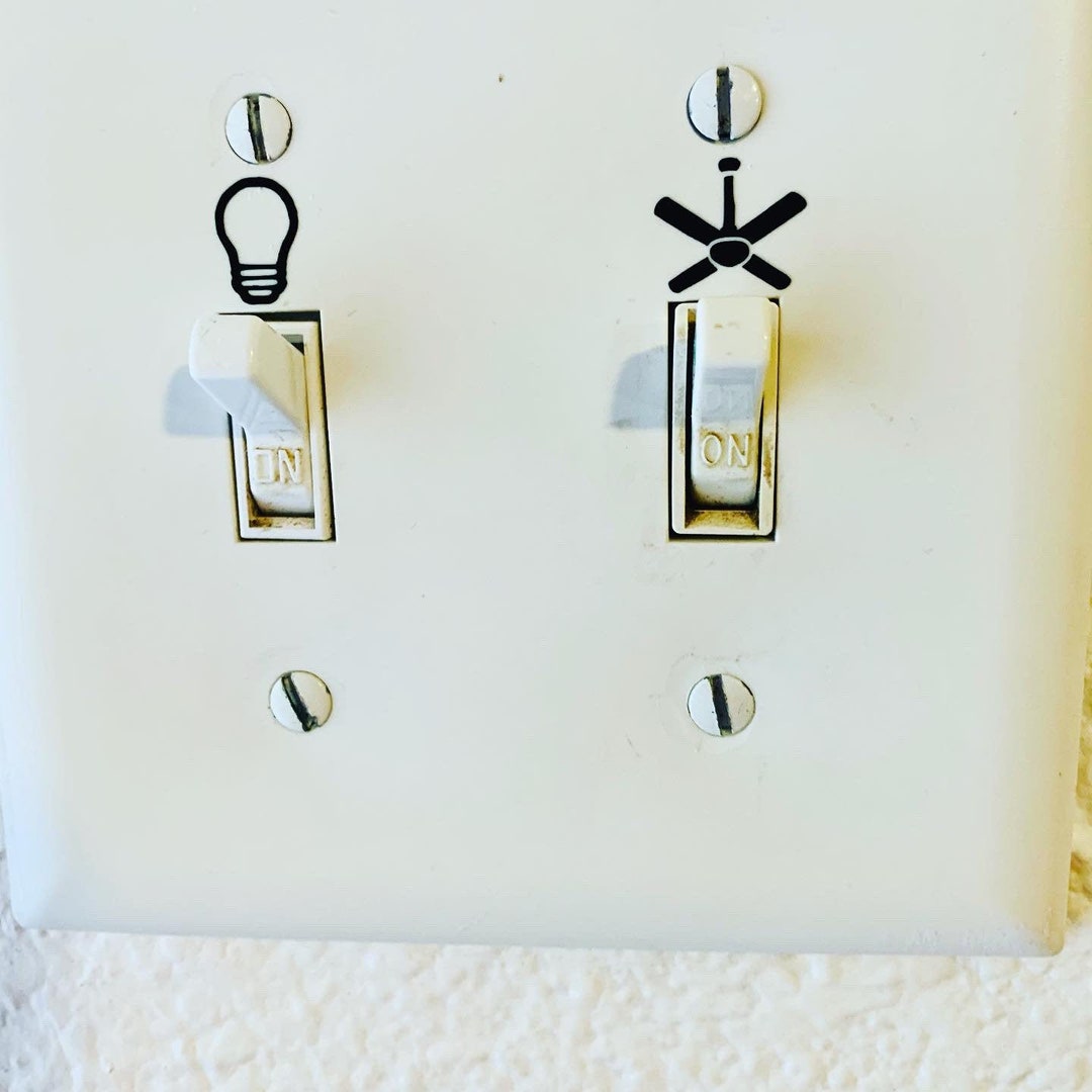 Light Switch & Fan Switch Labels Pack of 10 Each Etsy